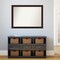 Amanti Art Non-Beveled Wall Mirror, William Mottled Bronze Narrow Frame